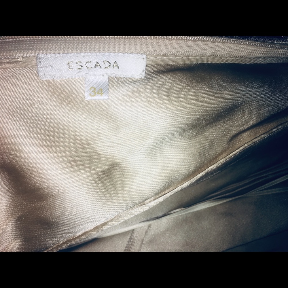 EUC! ESCADA 💯% authentic metallic lace silk dress - Picture 4 of 7